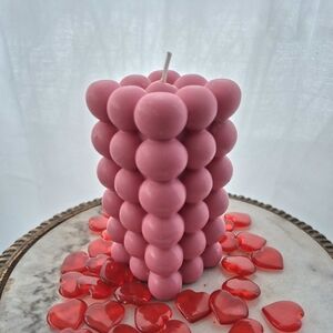 Pink Bubble Candle
